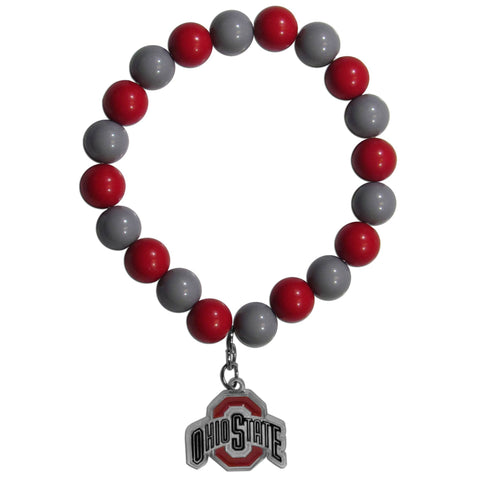 Fan Bead Bracelet - Ohio St. Buckeyes Fan Bead Bracelet