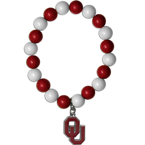 Fan Bead Bracelet - Oklahoma Sooners Fan Bead Bracelet