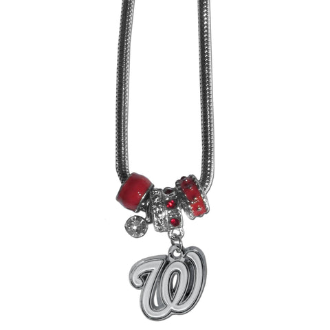 Washington Nationals Euro Bead Necklace